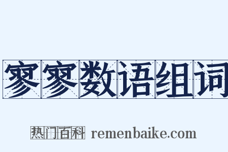 寥寥数语组词是什么意思的图片
